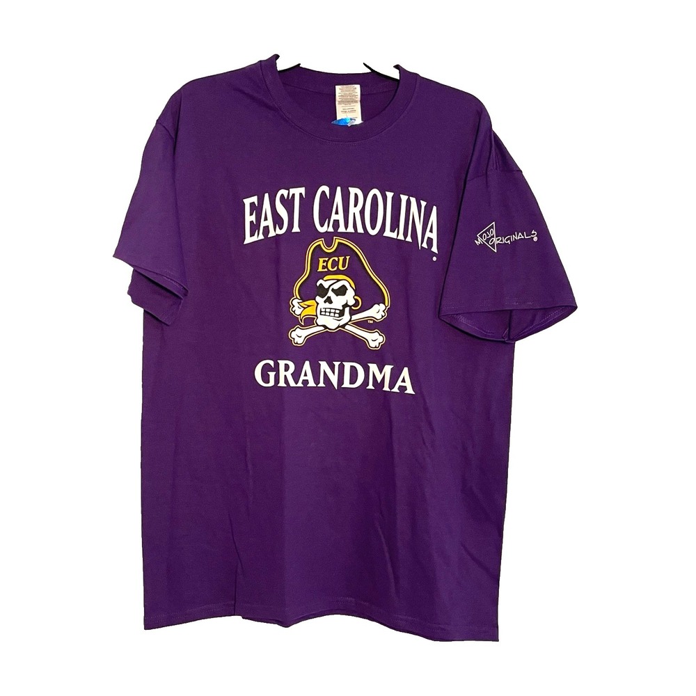 East Carolina University Grandma T-Shirt Large Purple Gold ECU Pirates MoJo Orig